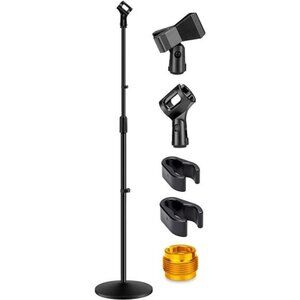Microphone Stand - Universal Mic Mount with Heavy Compact Base